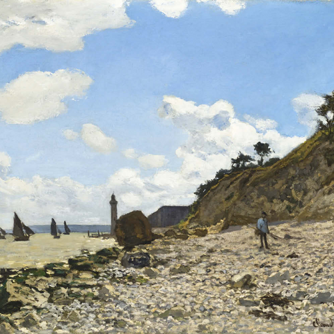 The Beach at Honfleur (1864–1866) by Claude Monet 100 Puzzle 3D Modell