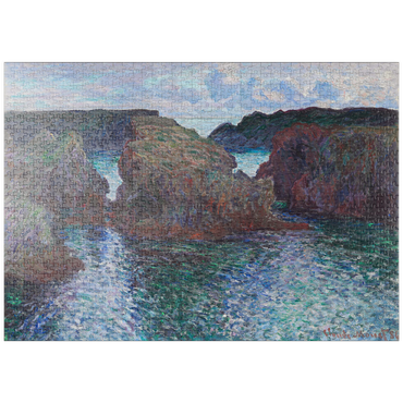 puzzleplate Rocks at Port-Goulphar, Belle-Île ( 1886) by Claude Monet 1000 Puzzle