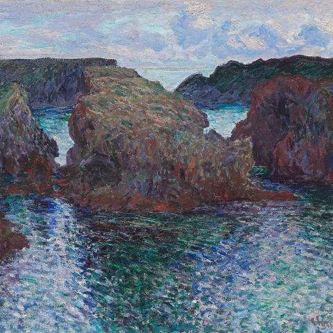 Rocks at Port-Goulphar, Belle-Île ( 1886) by Claude Monet 1000 Puzzle 3D Modell