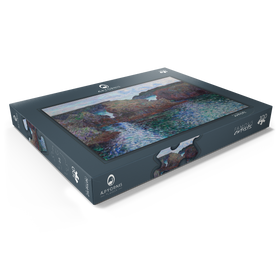 Darstellung des Puzzle Motivs Rocks at Port-Goulphar, Belle-Île ( 1886) by Claude Monet - Puzzleteile: 100