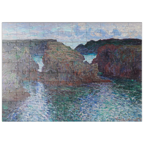 puzzleplate Rocks at Port-Goulphar, Belle-Île ( 1886) by Claude Monet 100 Puzzle