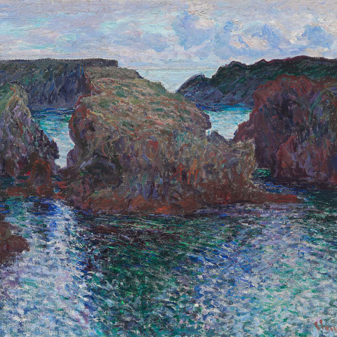 Rocks at Port-Goulphar, Belle-Île ( 1886) by Claude Monet 100 Puzzle 3D Modell