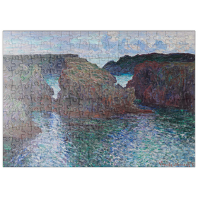 Darstellung des Puzzle-Motivs Rocks at Port-Goulphar, Belle-Île ( 1886) by Claude Monet – Puzzleteile: 200