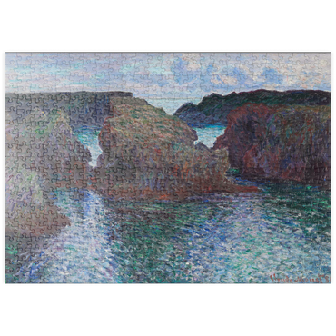 puzzleplate Rocks at Port-Goulphar, Belle-Île ( 1886) by Claude Monet 500 Puzzle