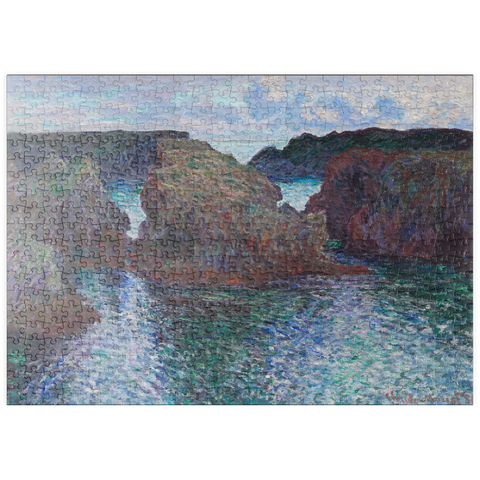 puzzleplate Rocks at Port-Goulphar, Belle-Île ( 1886) by Claude Monet 500 Puzzle
