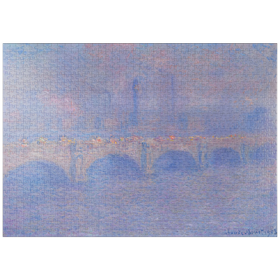 Darstellung des Puzzle-Motivs Waterloo Bridge, Sunlight Effect (1903) by Claude Monet – Puzzleteile: 1000