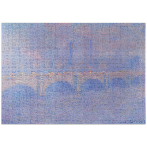 puzzleplate Waterloo Bridge, Sunlight Effect (1903) by Claude Monet 1000 Puzzle