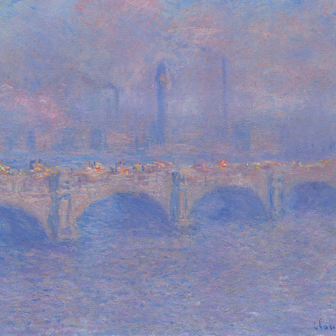 Waterloo Bridge, Sunlight Effect (1903) by Claude Monet 1000 Puzzle 3D Modell