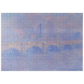 Darstellung des Puzzle-Motivs Waterloo Bridge, Sunlight Effect (1903) by Claude Monet – Puzzleteile: 500
