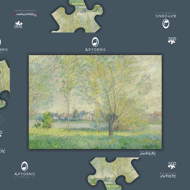 The Willows (1880) by Claude Monet 500 Puzzle Schachtel 3D Modell