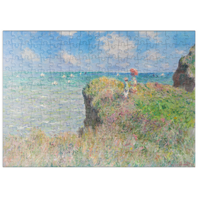 Darstellung des Puzzle-Motivs Cliff Walk at Pourville (1882) by Claude Monet – Puzzleteile: 200