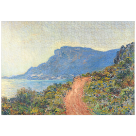Darstellung des Puzzle-Motivs La Corniche near Monaco (1884) by Claude Monet – Puzzleteile: 1000