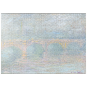 Darstellung des Puzzle-Motivs Waterloo Bridge, London, at Sunset (1901) by Claude Monet – Puzzleteile: 1000