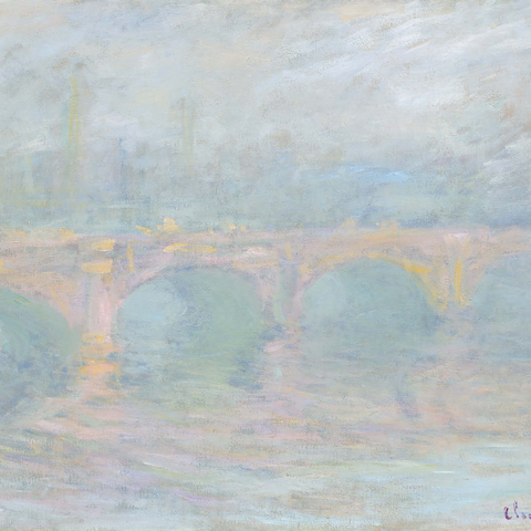 Waterloo Bridge, London, at Sunset (1901) by Claude Monet 1000 Puzzle 3D Modell
