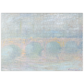 Darstellung des Puzzle-Motivs Waterloo Bridge, London, at Sunset (1901) by Claude Monet – Puzzleteile: 500
