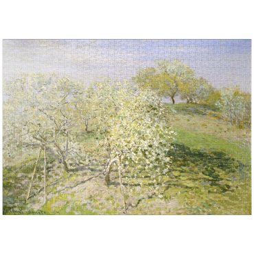puzzleplate Spring (Fruit Trees in Bloom) (1873) by Claude Monet 1000 Puzzle