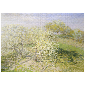 Darstellung des Puzzle Motivs Spring (Fruit Trees in Bloom) (1873) by Claude Monet - Puzzleteile: 1000