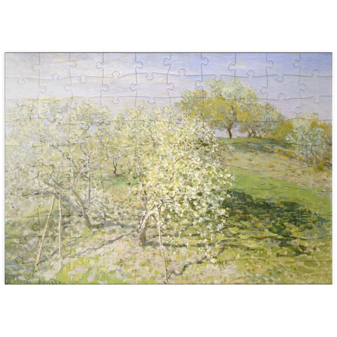 puzzleplate Spring (Fruit Trees in Bloom) (1873) by Claude Monet 100 Puzzle
