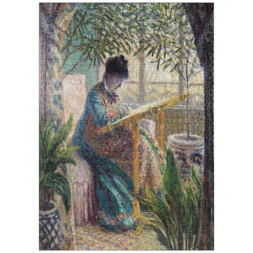 puzzleplate Madame Monet Embroidering (1875) by Claude Monet 1000 Puzzle
