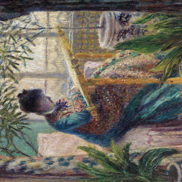 Madame Monet Embroidering (1875) by Claude Monet 1000 Puzzle 3D Modell