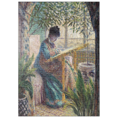 puzzleplate Madame Monet Embroidering (1875) by Claude Monet 200 Puzzle