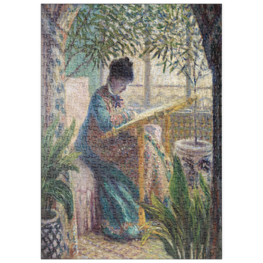 puzzleplate Madame Monet Embroidering (1875) by Claude Monet 500 Puzzle