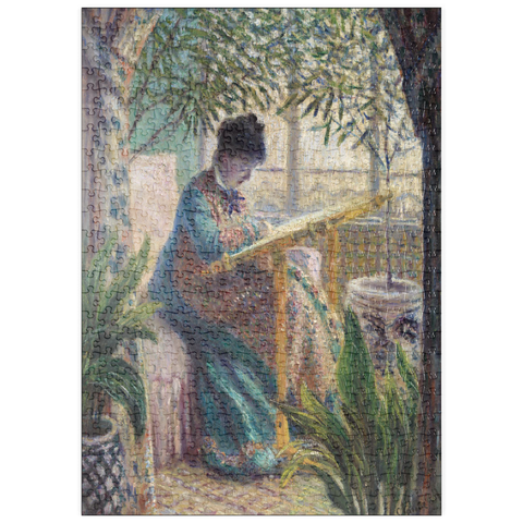 puzzleplate Madame Monet Embroidering (1875) by Claude Monet 500 Puzzle