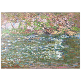 Darstellung des Puzzle-Motivs Rapids on the Petite Creuse at Fresselines (1889) by Claude Monet – Puzzleteile: 1000