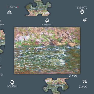 Rapids on the Petite Creuse at Fresselines (1889) by Claude Monet 1000 Puzzle Schachtel 3D Modell