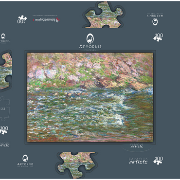 Rapids on the Petite Creuse at Fresselines (1889) by Claude Monet 100 Puzzle Schachtel 3D Modell