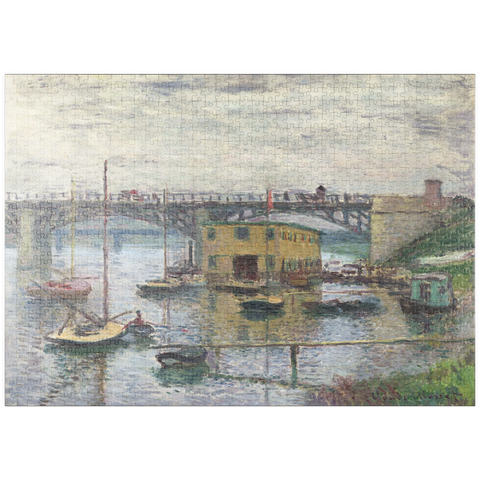 puzzleplate Bridge at Argenteuil on a Gray Day (1876) by Claude Monet 1000 Puzzle
