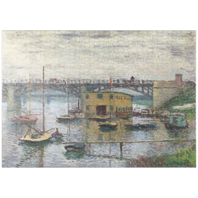 Darstellung des Puzzle Motivs Bridge at Argenteuil on a Gray Day (1876) by Claude Monet - Puzzleteile: 1000