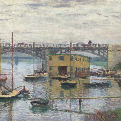 Bridge at Argenteuil on a Gray Day (1876) by Claude Monet 1000 Puzzle 3D Modell