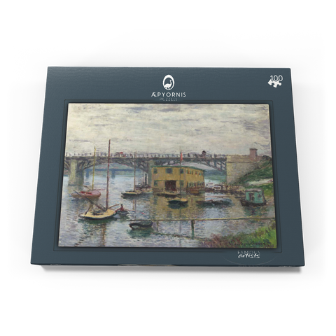 Bridge at Argenteuil on a Gray Day (1876) by Claude Monet 100 Puzzle Schachtel Ansicht3