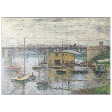 puzzleplate Bridge at Argenteuil on a Gray Day (1876) by Claude Monet 100 Puzzle