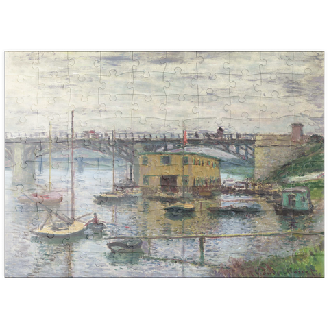puzzleplate Bridge at Argenteuil on a Gray Day (1876) by Claude Monet 100 Puzzle