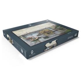 Alternative Darstellung des Puzzle-Motivs Bridge at Argenteuil on a Gray Day (1876) by Claude Monet – Puzzleteile: 200