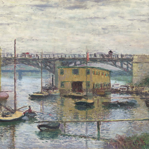 Bridge at Argenteuil on a Gray Day (1876) by Claude Monet 500 Puzzle 3D Modell