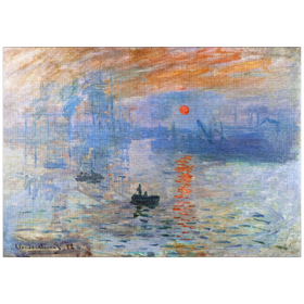 Darstellung des Puzzle Motivs Claude Monet's Impression, Sunrise (1872) - Puzzleteile: 1000
