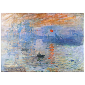 Darstellung des Puzzle-Motivs Claude Monet's Impression, Sunrise (1872) – Puzzleteile: 100