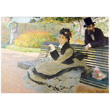puzzleplate Camille Monet (1847–1879) on a Garden Bench (1873) by Claude Monet 1000 Puzzle