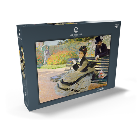 Camille Monet (1847–1879) on a Garden Bench (1873) by Claude Monet 500 Puzzle Schachtel Ansicht2