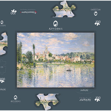 Vétheuil in Summer (1880) by Claude Monet 100 Puzzle Schachtel 3D Modell