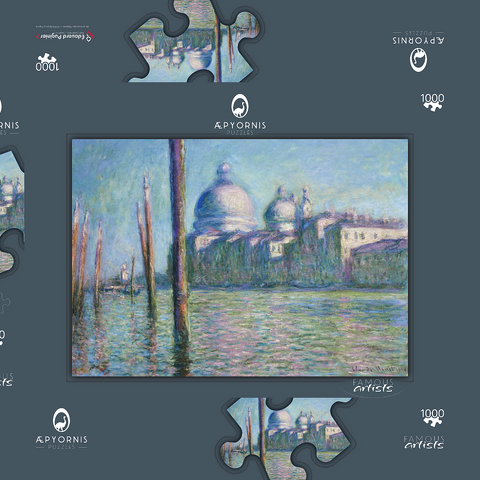Claude Monet's Le Grand Canal (1908) 1000 Puzzle Schachtel 3D Modell