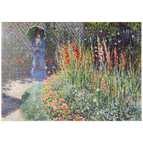 Darstellung des Puzzle Motivs Claude Monet's Rounded Flower Bed (1876) - Puzzleteile: 1000