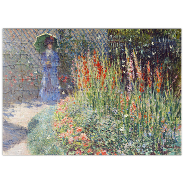 puzzleplate Claude Monet's Rounded Flower Bed (1876) 100 Puzzle