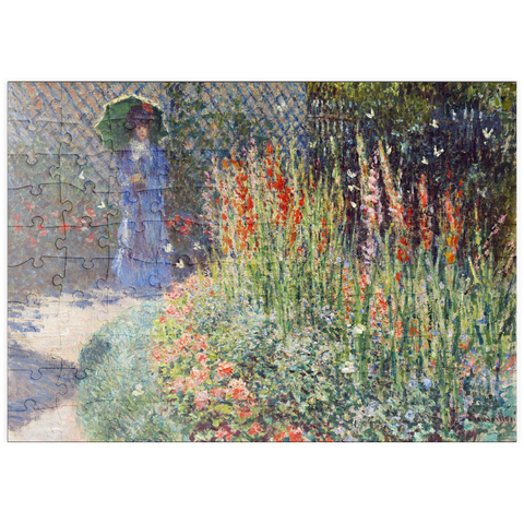 puzzleplate Claude Monet's Rounded Flower Bed (1876) 100 Puzzle