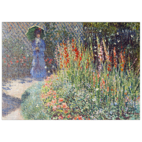 Darstellung des Puzzle-Motivs Claude Monet's Rounded Flower Bed (1876) – Puzzleteile: 500