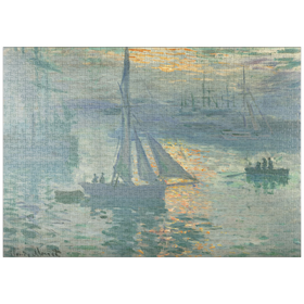 Darstellung des Puzzle-Motivs Sunrise (1873) by Claude Monet – Puzzleteile: 1000