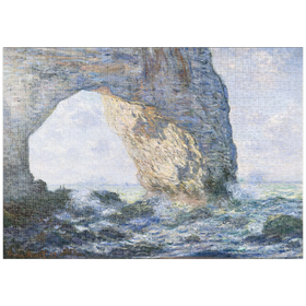 Darstellung des Puzzle Motivs The Manneporte (Étretat) (1883) by Claude Monet - Puzzleteile: 1000
